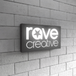Black Aluminium Illuminated Tray Sign LED